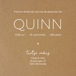 Geboortekaartje kraftlook met gele laarsjes 3