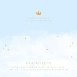 Geboortekaartje kroontje wolken hartjes jongen 2