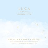 Geboortekaartje kroontje wolken hartjes jongen 3