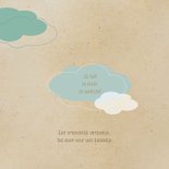 Geboortekaartje luchtballon blauw 2