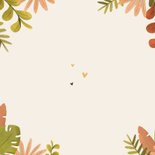 Geboortekaartje meisje giraf illustratie jungle hartjes Achterkant