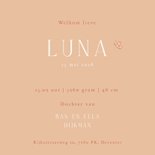 Geboortekaartje meisje hertje tussen bloemen vlinders & maan 3