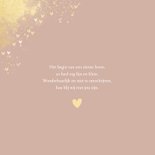 Geboortekaartje meisje hip gouden spetters en hartjes 2