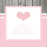 Geboortekaartje Meisje Hout Roze 2