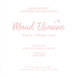 Geboortekaartje meisje met paardenbloem waterverf silhouet 3