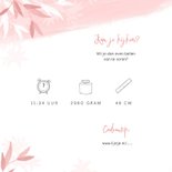 Geboortekaartje meisje olifant dieren roze illustratie 2