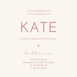 Geboortekaartje meisje patroon met roze strikjes illustratie 3