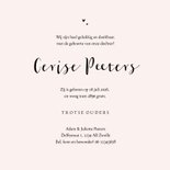 Geboortekaartje meisje regenboog waterverf lief hartjes 3