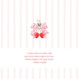 Geboortekaartje meisje strik met kersjes  2