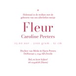 Geboortekaartje meisje vintage strikje klassiek roze stippen 3