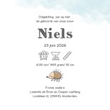 Geboortekaartje met jongen in bos met dieren 3