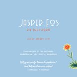 Geboortekaartje met lief slapend vosje voor een jongen 3