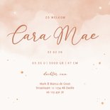 Geboortekaartje met lief vosje en een roze ballon 3