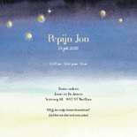 Geboortekaartje met maan en jongetje 3