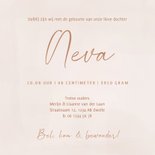 Geboortekaartje met sneeuwvlokjes winter seizoen beige 3