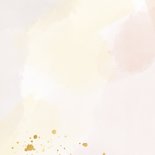 Geboortekaartje met waterverf in pastel en gouden letters Achterkant