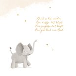 Geboortekaartje olifantje hartjes lief waterverf dieren 2