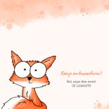 Geboortekaartje oranje - Lief klein vosje 2