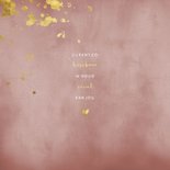 Geboortekaartje oud roze waterverf gouden spetters 2