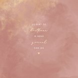 Geboortekaartje oudroze waterverf gouden poeder 2