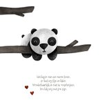 Geboortekaartje panda met takjes lief 2
