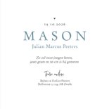 Geboortekaartje papegaaiduiker dieren hartjes jongen 3