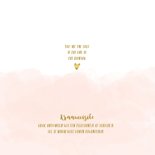 Geboortekaartje regenboog hartjes wolken roze 2