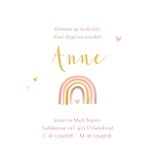 Geboortekaartje regenboog roze goudlook 3