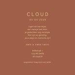 Geboortekaartje roestkleur met gouden mobile 3