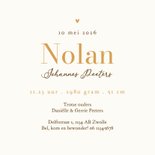 Geboortekaartje schattig uiltje beige lief gestreept 3