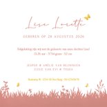 Geboortekaartje silhouet 3 zusjes bakfiets 3