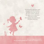 Geboortekaartje silhouet meisje met vlinders en maan 2