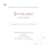 Geboortekaartje slapende baby onder dekentje met knuffel 3