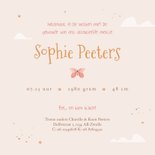 Geboortekaartje sprookje fee wolkjes sterren vlinders 3