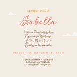 Geboortekaartje sprookjeskasteel wolkjes sterren prinses 3