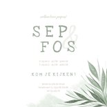 Geboortekaartje tweeling jongens met olifantjes en vogels 3