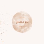 Geboortekaartje tweeling maan met koperspetters 2