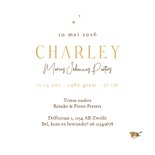 Geboortekaartje unisex dieren mozesmand waterverf schattig 3