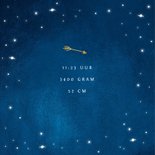 Geboortekaartje universum goud sterren jongen 2