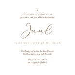 Geboortekaartje vintage strikje stipjes beige zandkleur 3