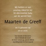 Geboortekaartje vintage tractor  3