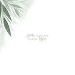 Geboortekaartje vogeltje met groene jungle blaadjes 2