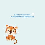 Geboortekaartje voor een jongen met babytijger 2