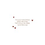 Geboortekaartje vos met broer/zus en hartjes lief 2