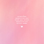 Geboortekaartje waterverf achtergrond met simpel wit hartje 2