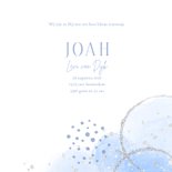 Geboortekaartje waterverf glitterlook lichtblauw jongen 3