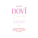 Geboortekaartje waterverf kleurrijk roze rood goud 3