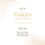 Geboortekaartje waterverf tijgertje hartjes goud zand 3