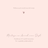 Geboortekaartje wiegje hip meisje roze 2