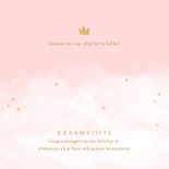 Geboortekaartje wolken hartjes kroontje meisje 2